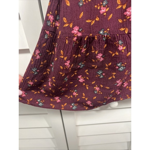 Matilda Jane Local Luxuries Floral Boho Long Sleeve Dress Size Small Burgundy - Picture 6 of 9